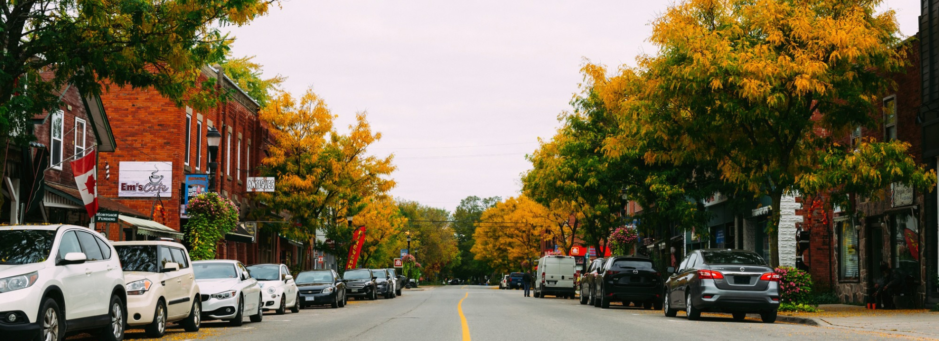 Coldwater main street in fall