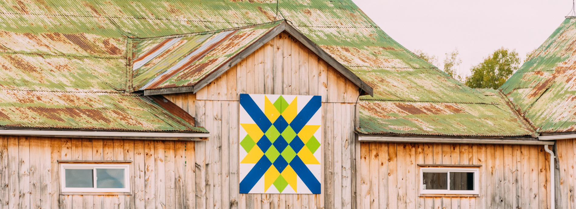 barn quilt on a barn in Severn