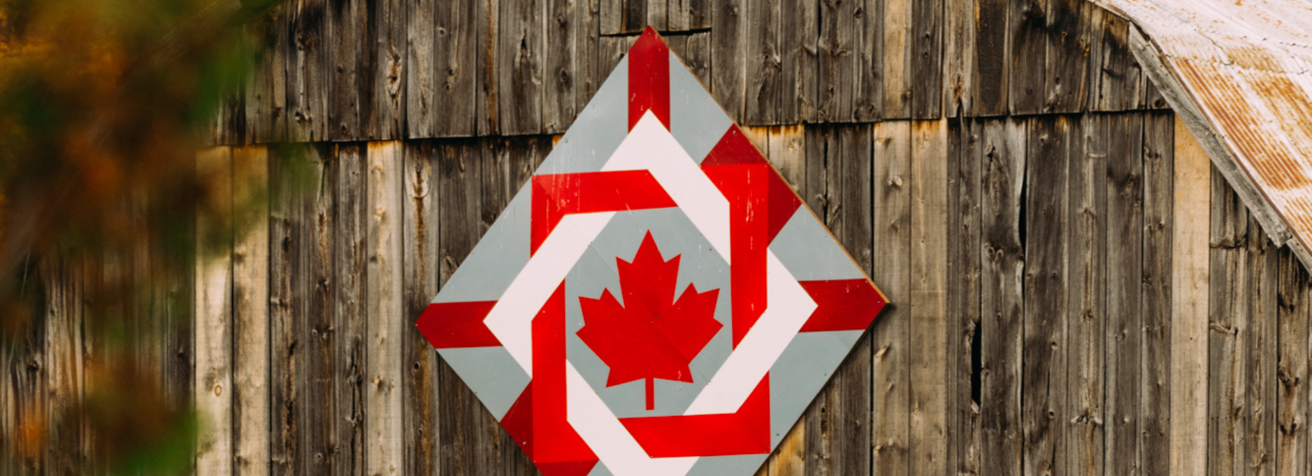 canada flag barn quilt