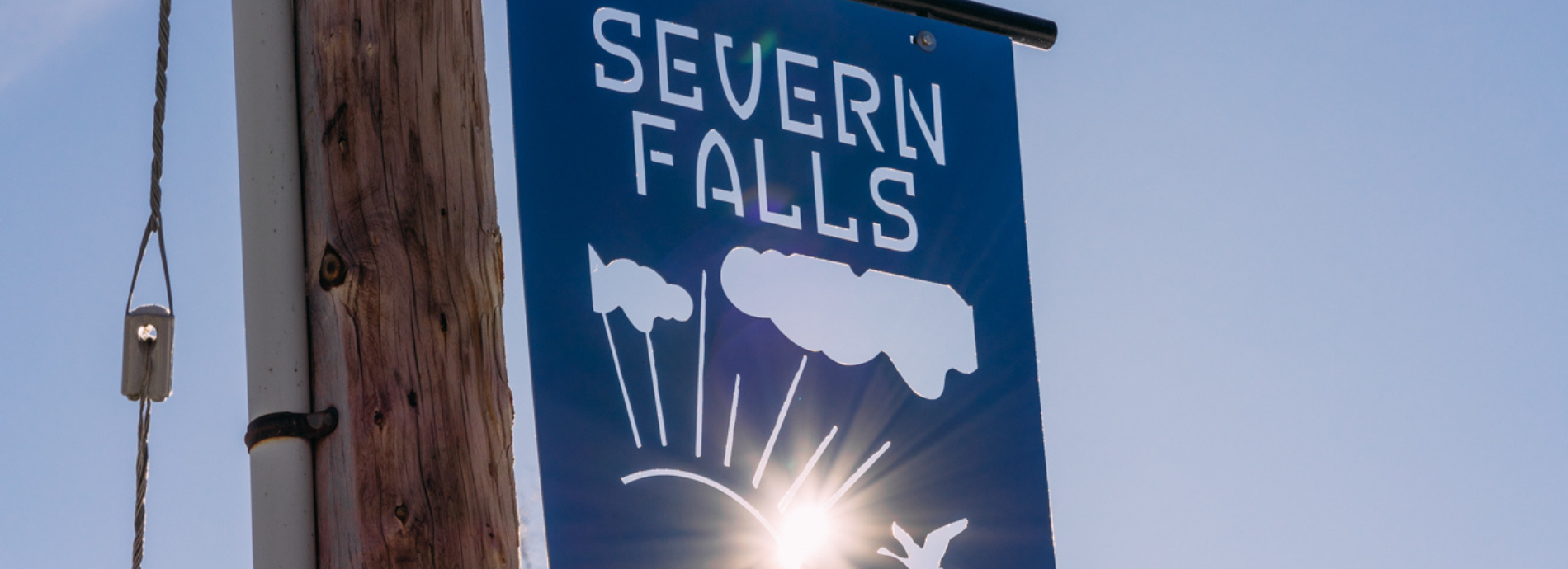 Severn Falls community welcome banner