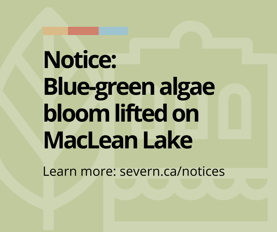 Blue-green bloom lifted on MacLean Lake