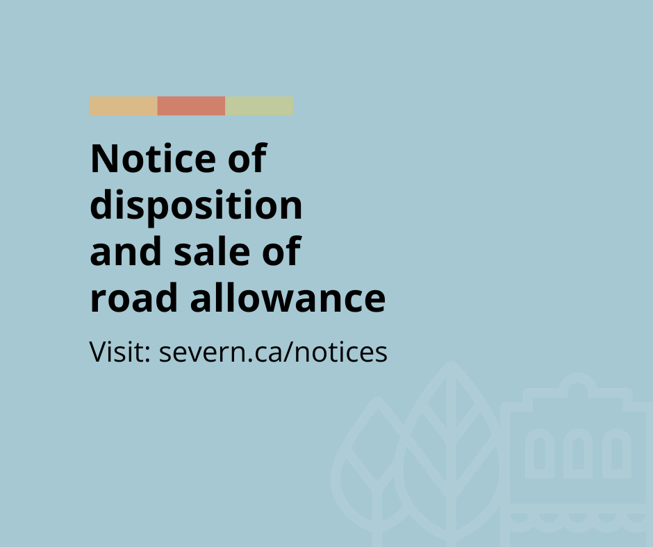 Notice of disposition and sale of road allowance