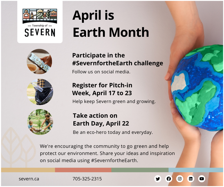 Image of Severn's April is Earth Month poster