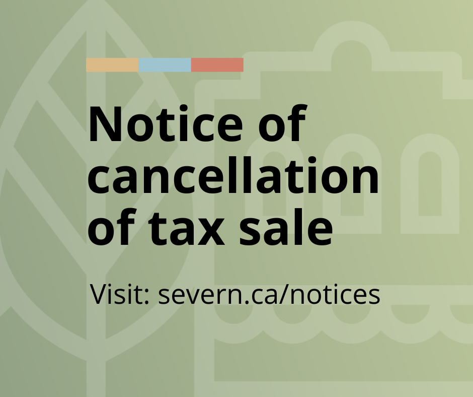 Notice of tax sale cancellation