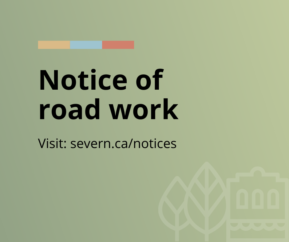 Notice of road work