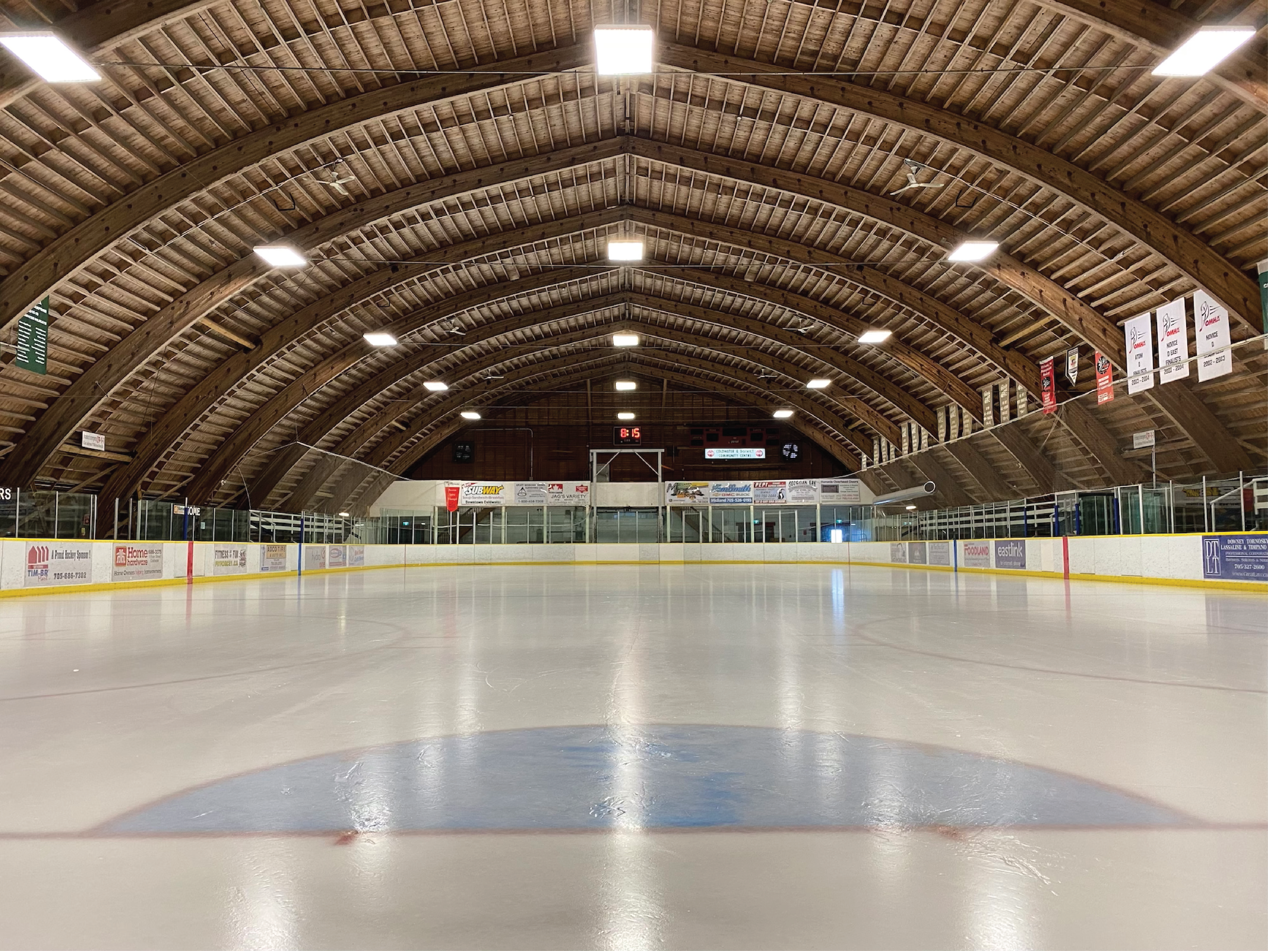 ice surface at the Coldwater Community Centre