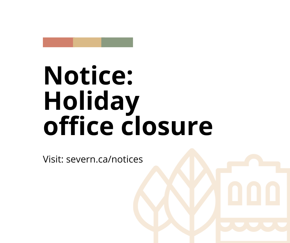 Notice of holiday office closure