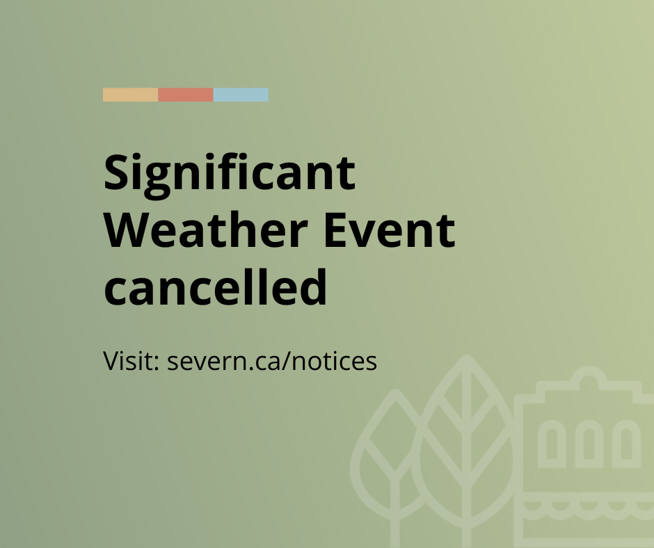 Significant Weather Event cancelled