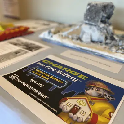 display materials for Fire Prevention Week