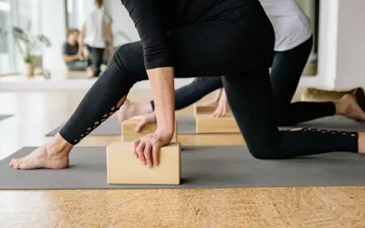 person in active yoga pose