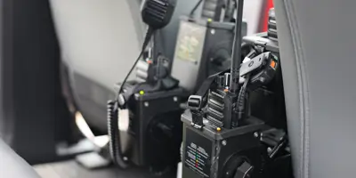 radios and enhanced seating in the Rescue truck
