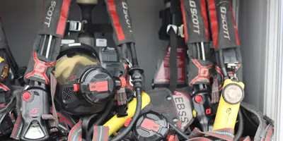 SCBA on the Rescue truck